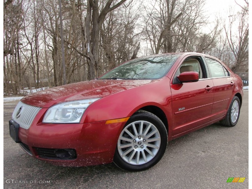 Vivid Red Metallic 2007 Mercury Milan V6 Premier Exterior Photo #90240525