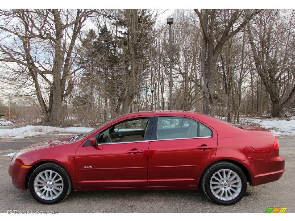 Vivid Red Metallic 2007 Mercury Milan V6 Premier Exterior Photo #90240576