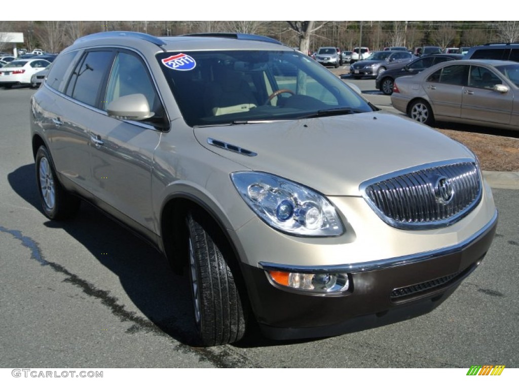 2011 Enclave CXL - Gold Mist Metallic / Cashmere/Cocoa photo #2