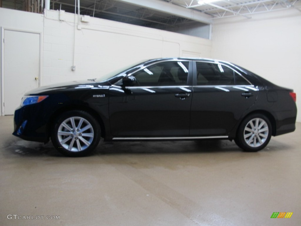 2013 Camry Hybrid XLE - Attitude Black Metallic / Light Gray photo #4