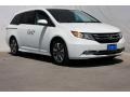 2014 White Diamond Pearl Honda Odyssey Touring Elite  photo #1