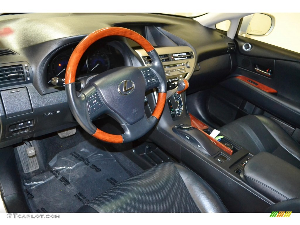 Black Interior 2011 Lexus RX 450h Hybrid Photo #90246693