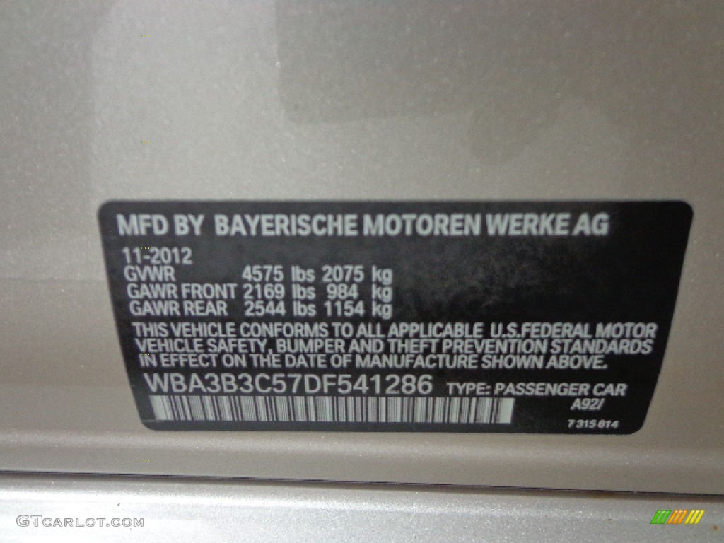 2013 3 Series 328i xDrive Sedan - Orion Silver Metallic / Black photo #19