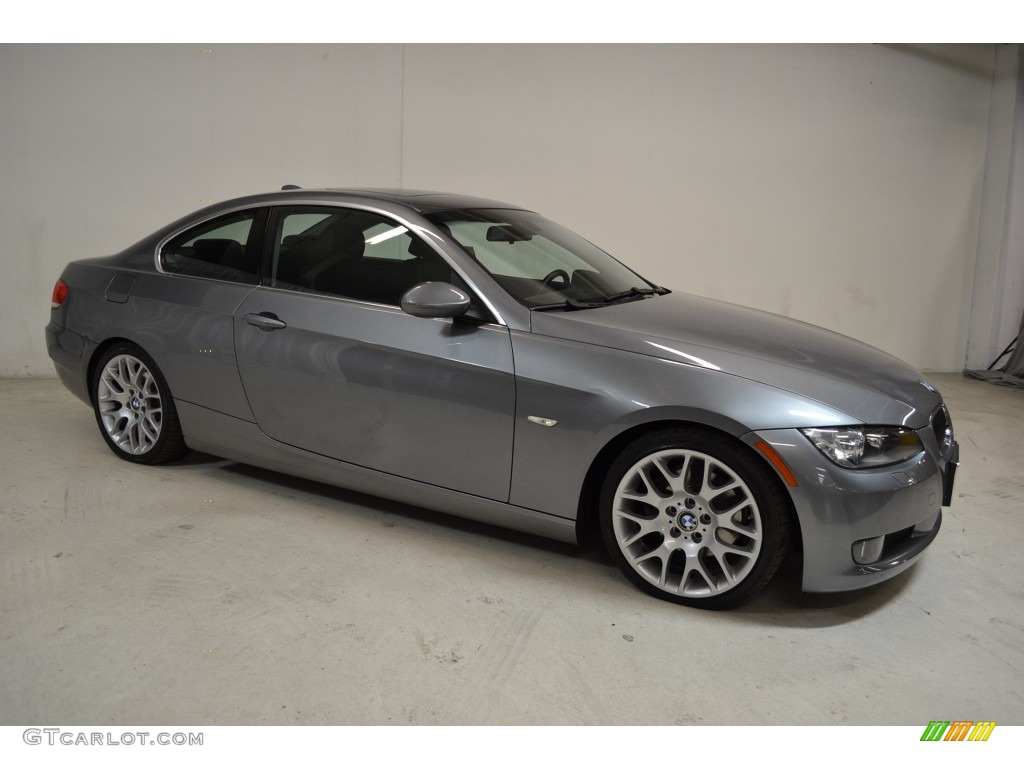 2008 3 Series 328i Coupe - Space Grey Metallic / Black photo #2