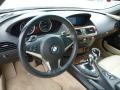 2009 BMW 6 Series Cream Beige Dakota Leather Interior Dashboard Photo
