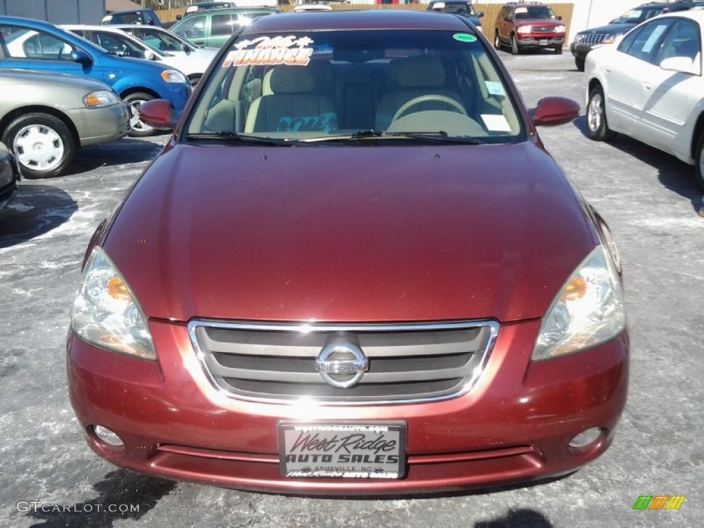 2002 Altima 3.5 SE - Nouveau Ruby / Blond Beige photo #3