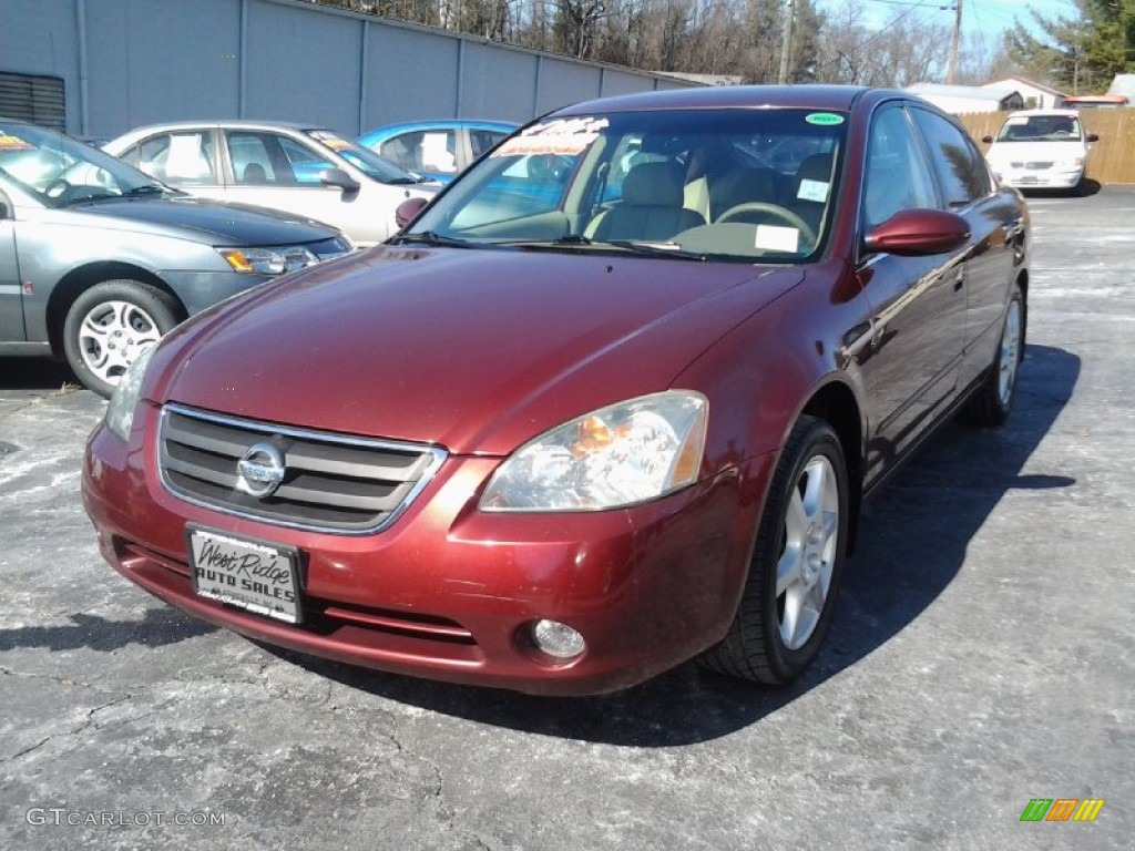 2002 Altima 3.5 SE - Nouveau Ruby / Blond Beige photo #4