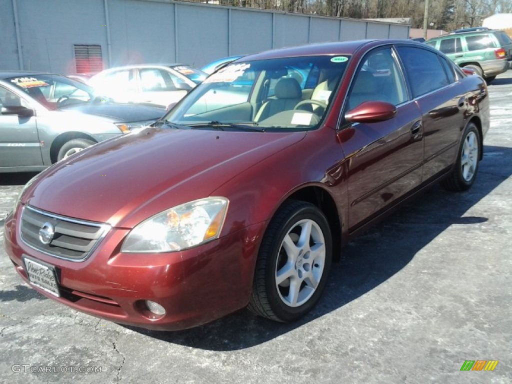 2002 Altima 3.5 SE - Nouveau Ruby / Blond Beige photo #5