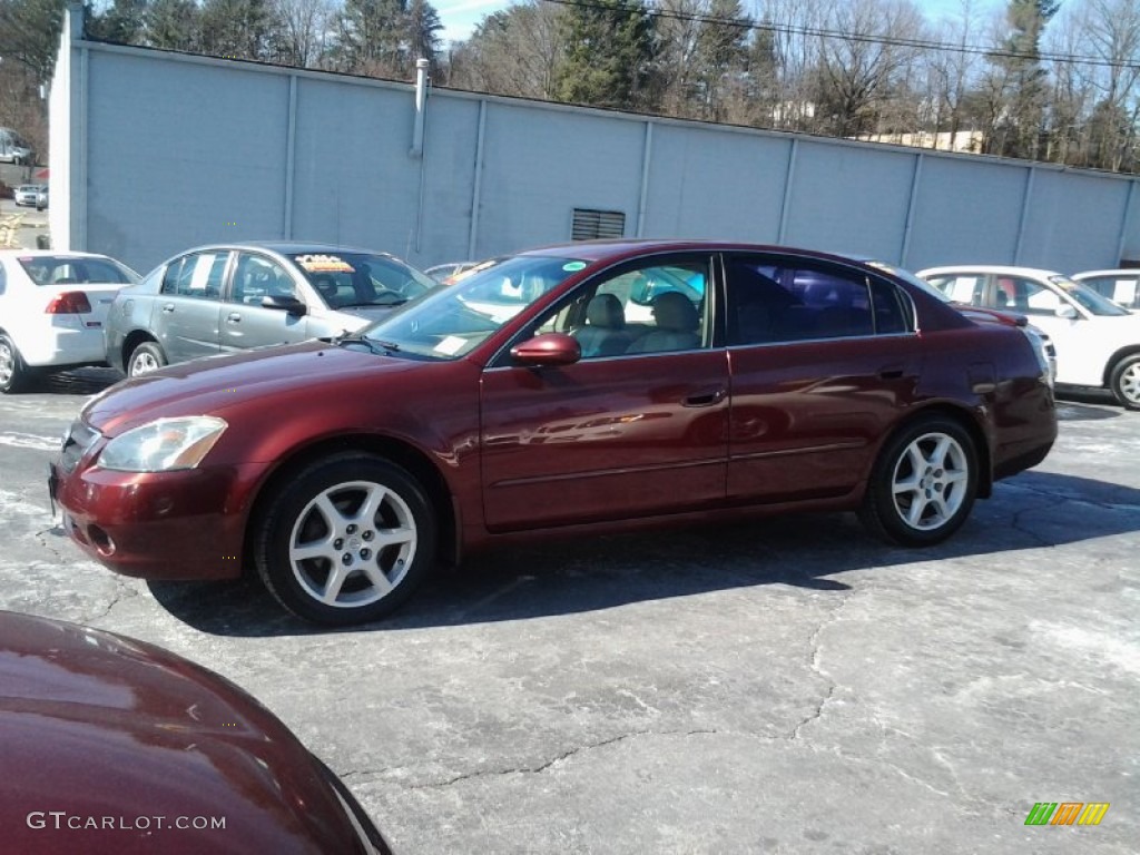 2002 Altima 3.5 SE - Nouveau Ruby / Blond Beige photo #6