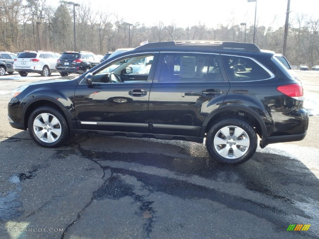 2011 Outback 2.5i Premium Wagon - Crystal Black Silica / Warm Ivory photo #6