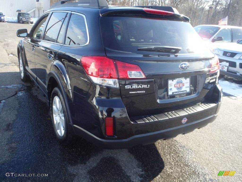2011 Outback 2.5i Premium Wagon - Crystal Black Silica / Warm Ivory photo #9