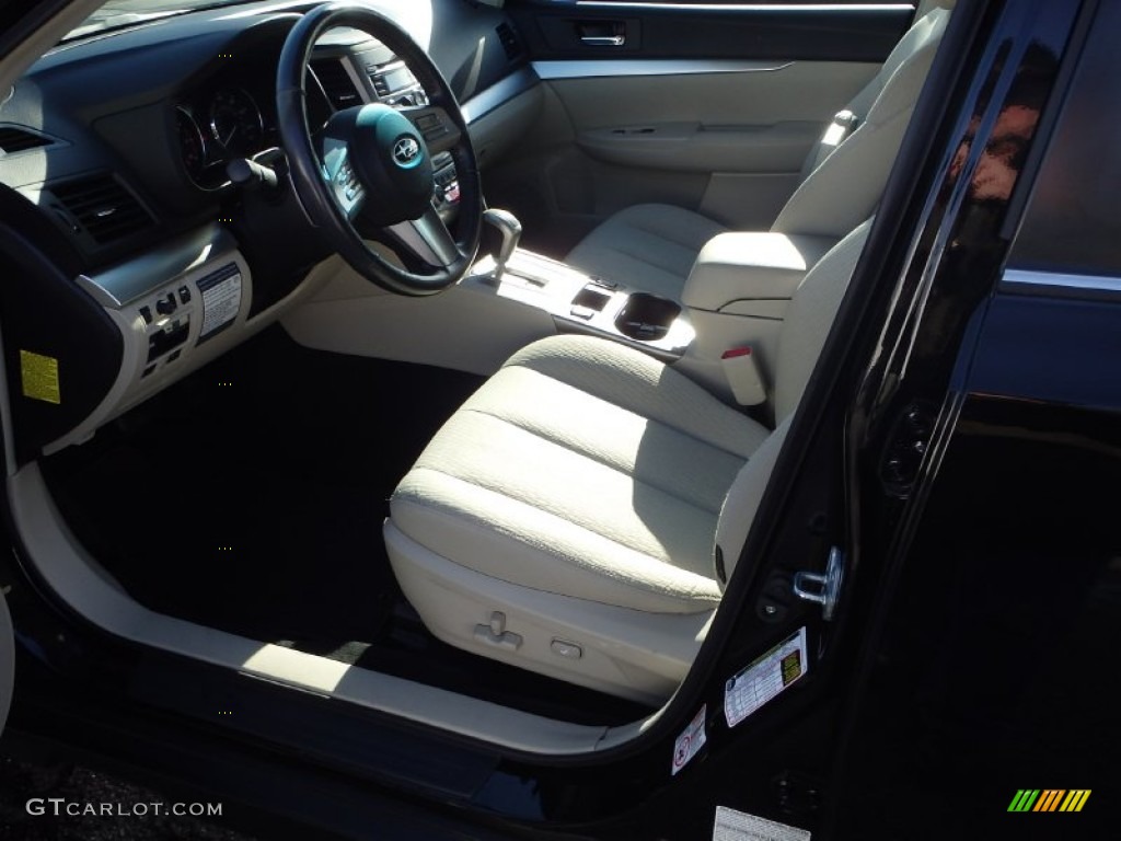 2011 Outback 2.5i Premium Wagon - Crystal Black Silica / Warm Ivory photo #10