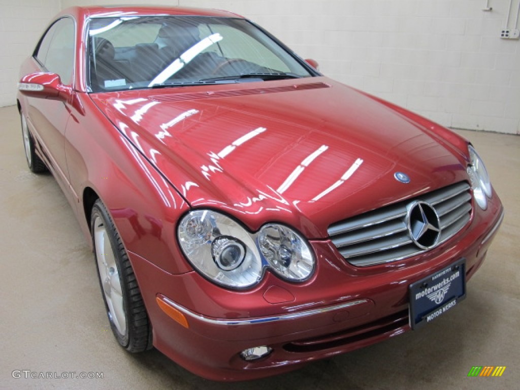2005 CLK 320 Coupe - Firemist Red Metallic / Charcoal photo #1