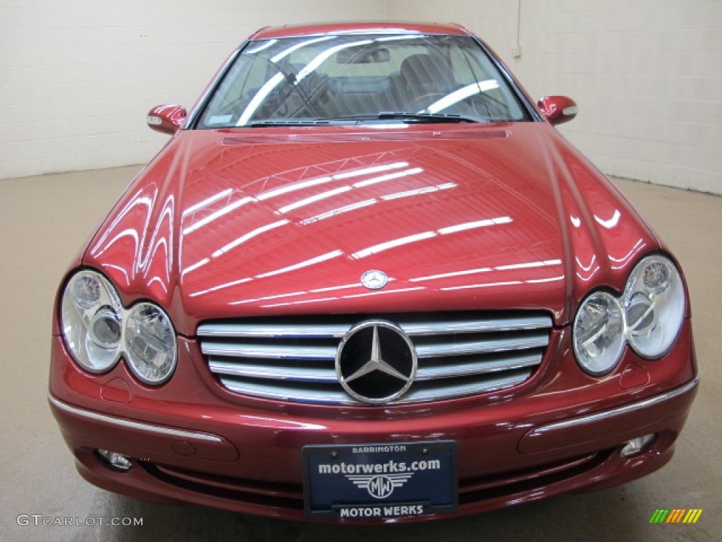 2005 CLK 320 Coupe - Firemist Red Metallic / Charcoal photo #2