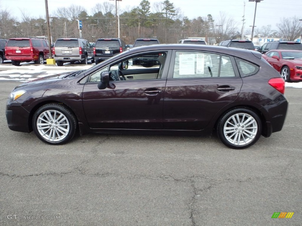 Deep Cherry Red Pearl 2012 Subaru Impreza 2.0i Premium 5 Door Exterior Photo #90255221