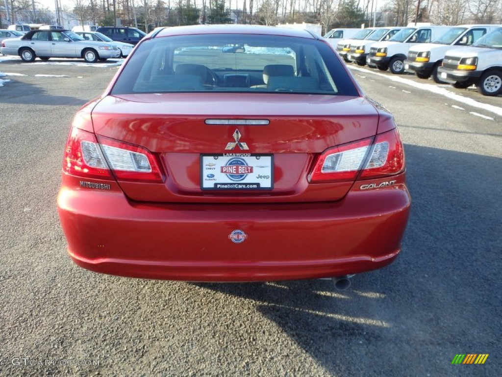 2009 Galant ES - Rave Red Pearl / Medium Gray photo #5