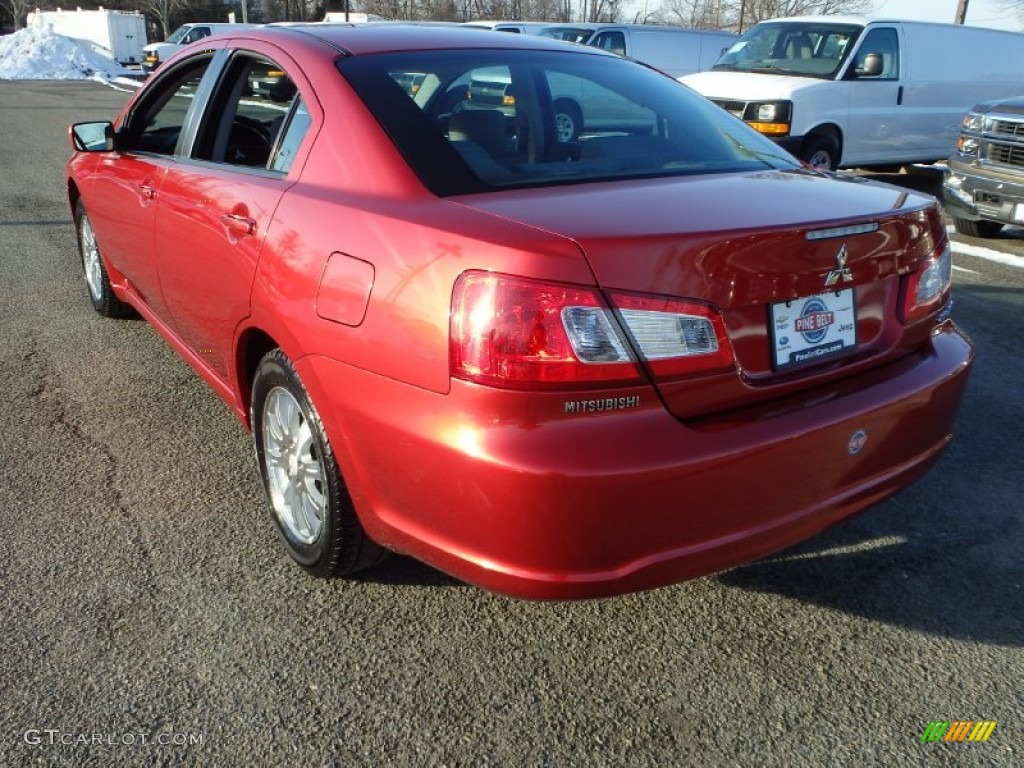 2009 Galant ES - Rave Red Pearl / Medium Gray photo #6