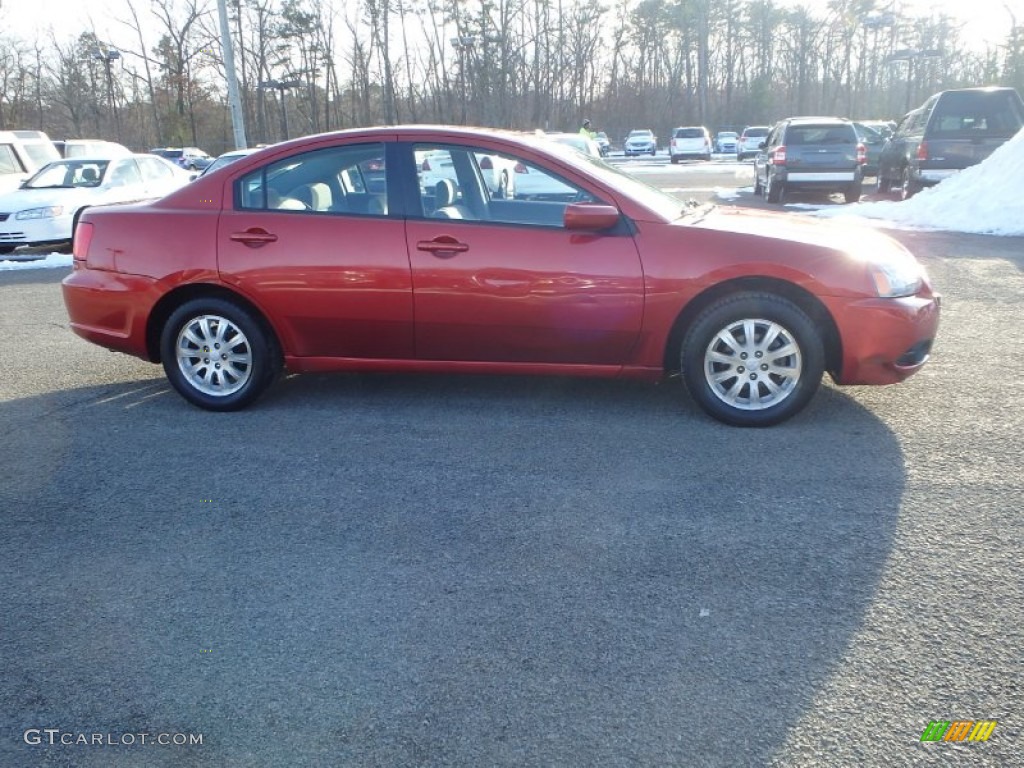 2009 Galant ES - Rave Red Pearl / Medium Gray photo #7