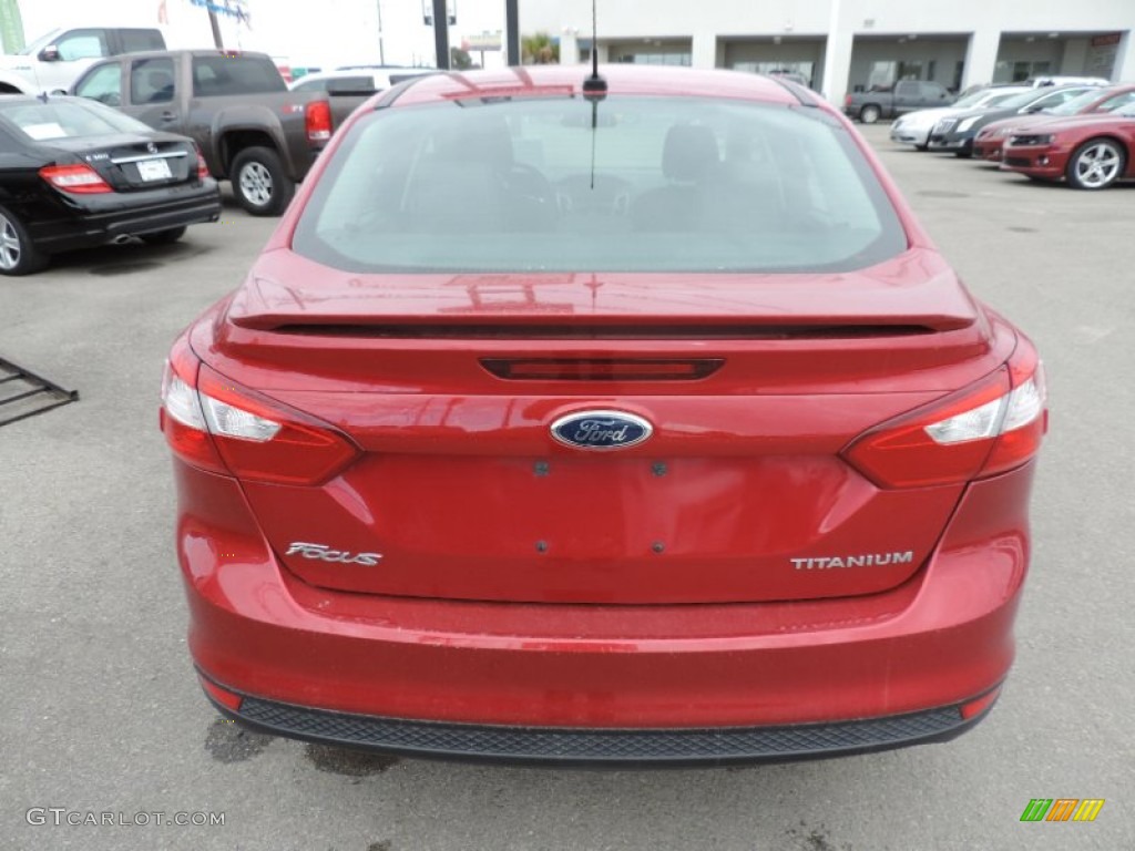 2012 Focus Titanium Sedan - Red Candy Metallic / Charcoal Black photo #3