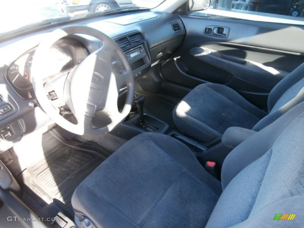 2000 Civic EX Coupe - Flamenco Black Pearl / Dark Gray photo #6