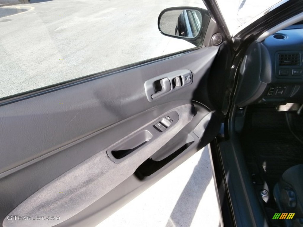 2000 Civic EX Coupe - Flamenco Black Pearl / Dark Gray photo #7