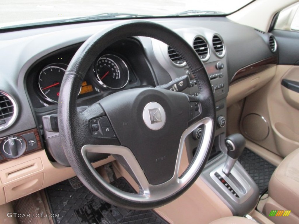 2008 Saturn VUE XR AWD Tan Steering Wheel Photo #90259223