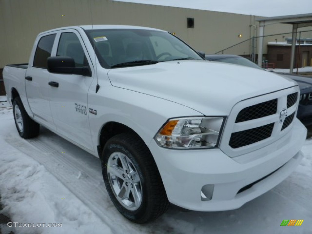 2014 1500 Express Crew Cab 4x4 - Bright White / Black/Diesel Gray photo #8