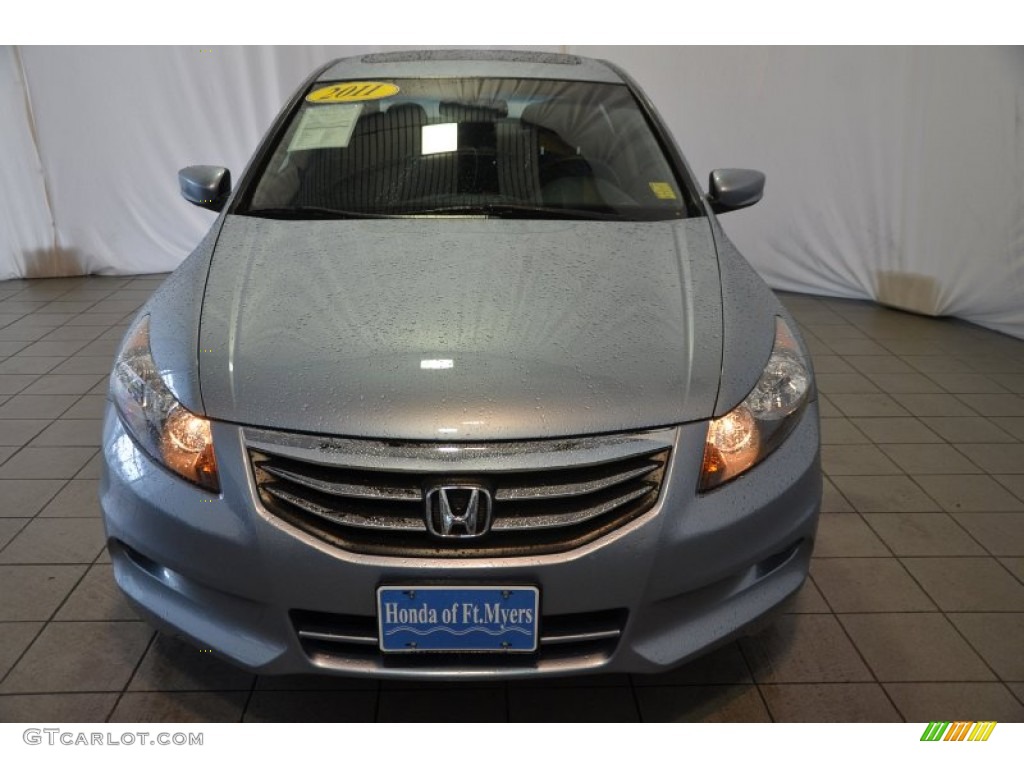 2011 Accord EX-L V6 Sedan - Celestial Blue Metallic / Black photo #2