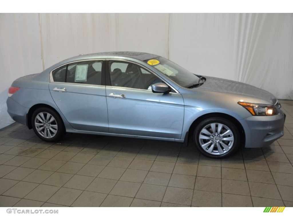 2011 Accord EX-L V6 Sedan - Celestial Blue Metallic / Black photo #5