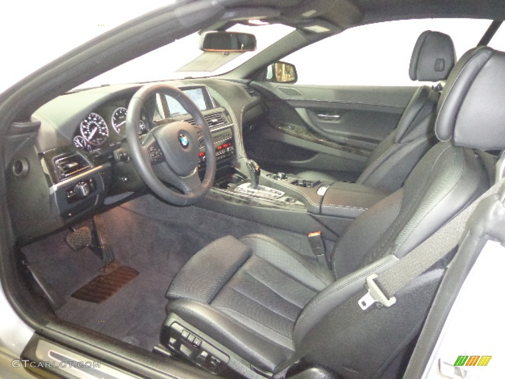 Black Interior 2013 BMW 6 Series 650i Convertible Photo #90260802
