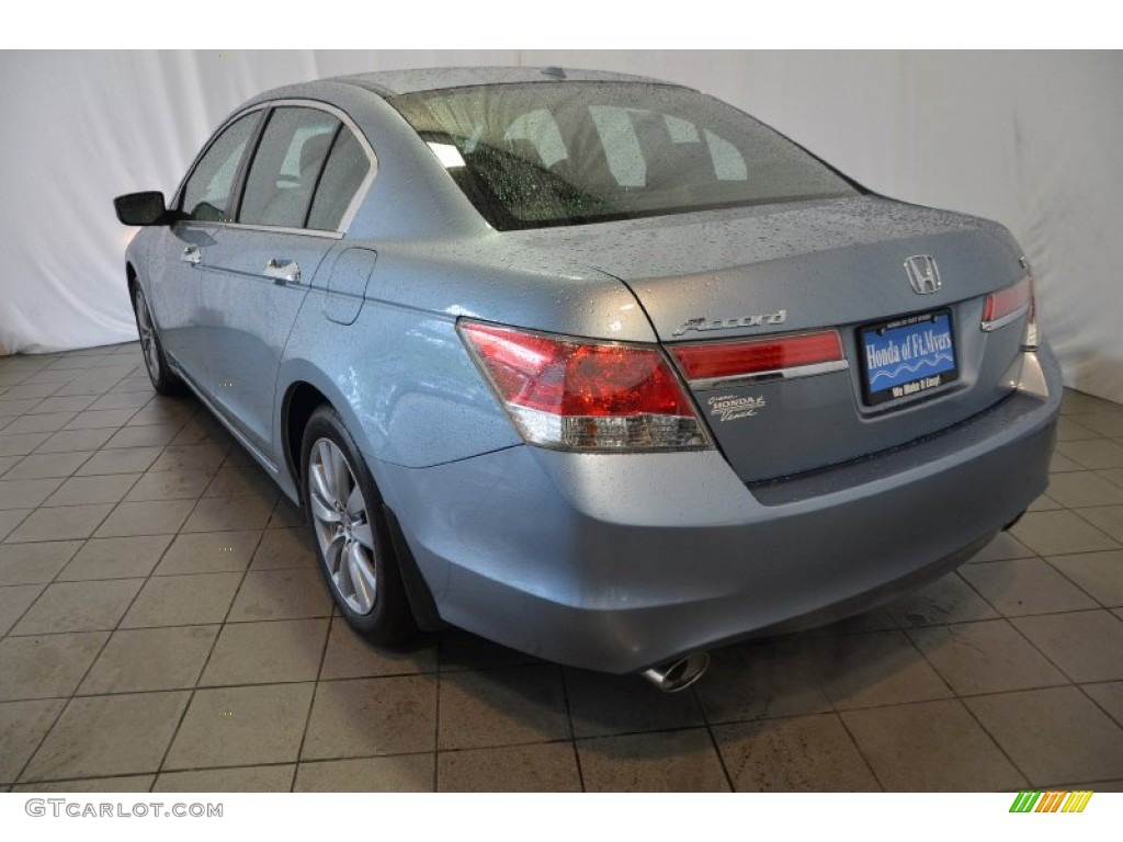 2011 Accord EX-L V6 Sedan - Celestial Blue Metallic / Black photo #6