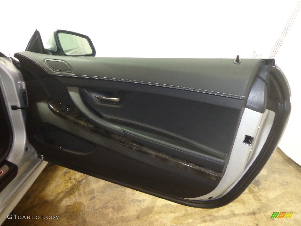 2013 BMW 6 Series 650i Convertible Black Door Panel Photo #90261024