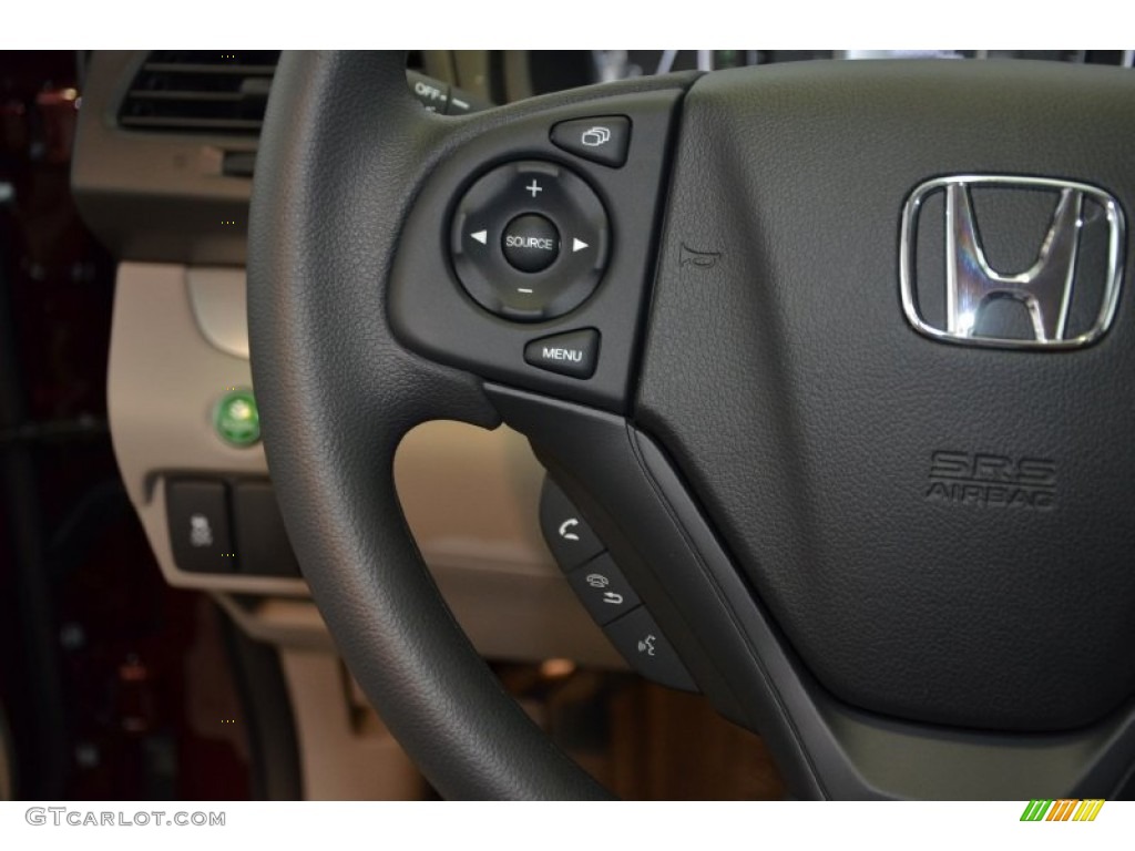 2014 CR-V LX - Basque Red Pearl II / Gray photo #22
