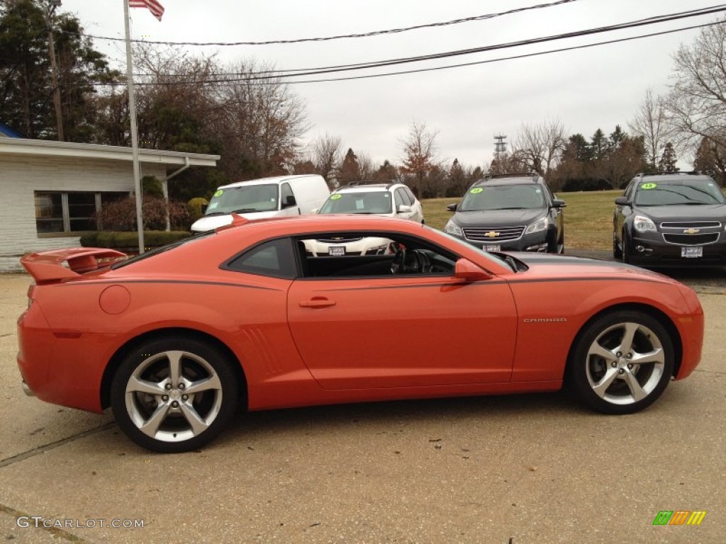 2013 Camaro LT/RS Coupe - Inferno Orange Metallic / Black photo #8