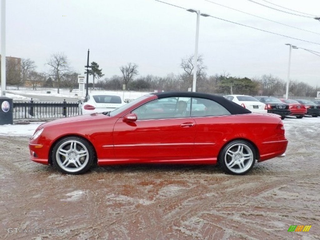 Mars Red 2008 Mercedes-Benz CLK 550 Cabriolet Exterior Photo #90267243