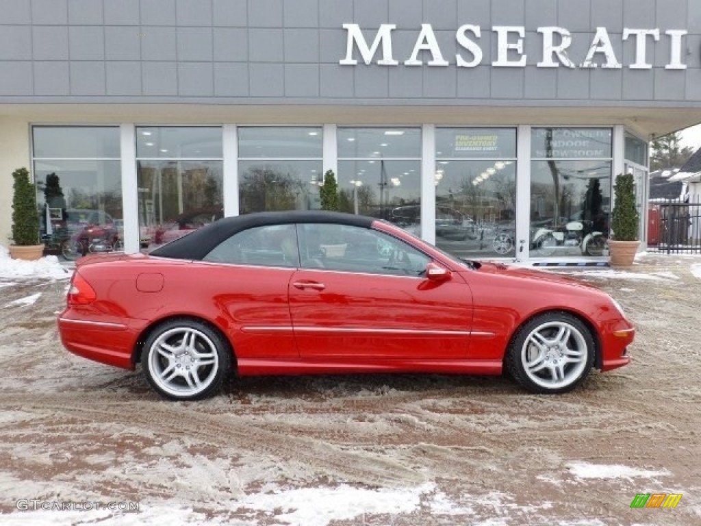 Mars Red 2008 Mercedes-Benz CLK 550 Cabriolet Exterior Photo #90267264