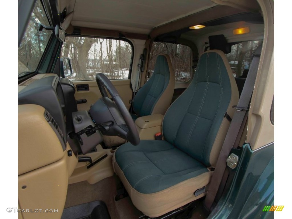 Camel/Dark Green Interior 1999 Jeep Wrangler Sahara 4x4 Photo #90269133