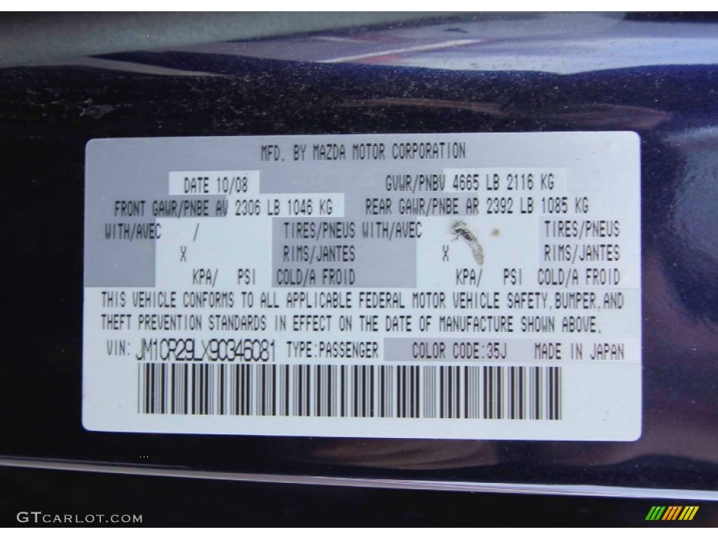 2009 MAZDA5 Grand Touring - Stormy Blue Mica / Sand photo #22