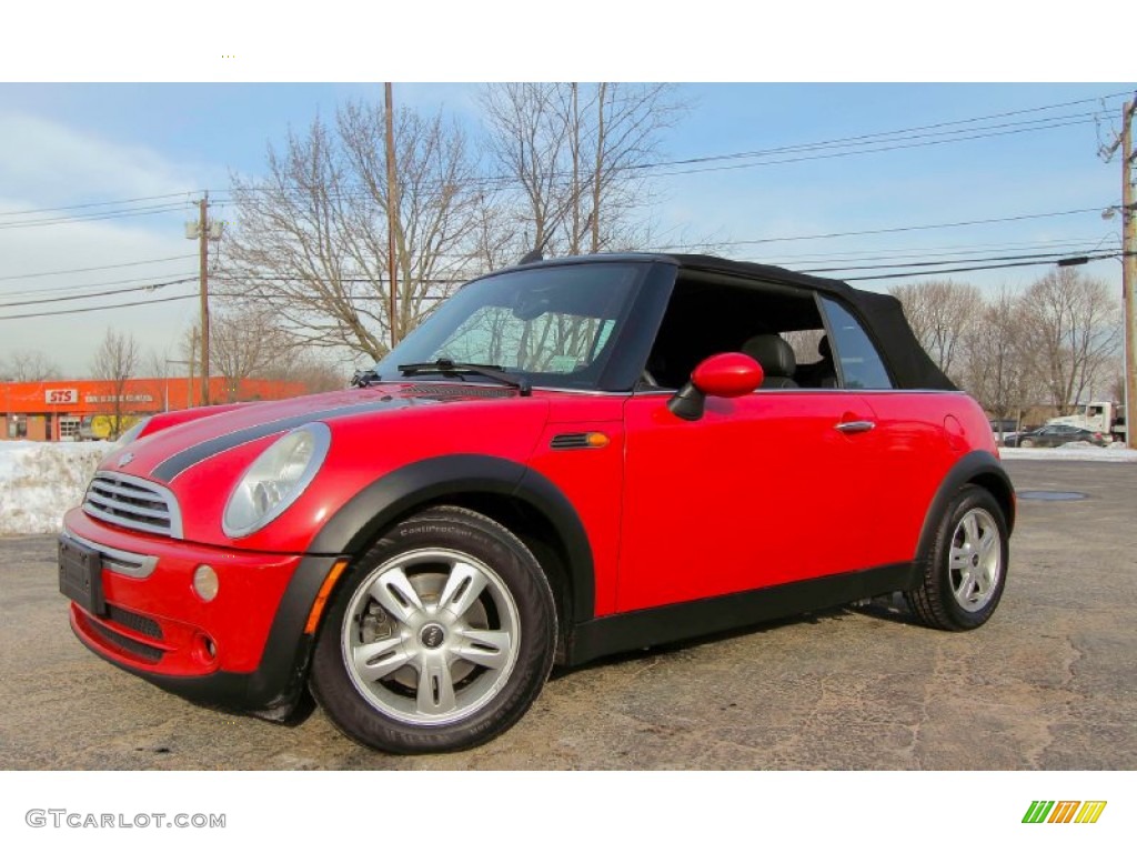 2005 Cooper Convertible - Chili Red / Space Grey/Panther Black photo #1