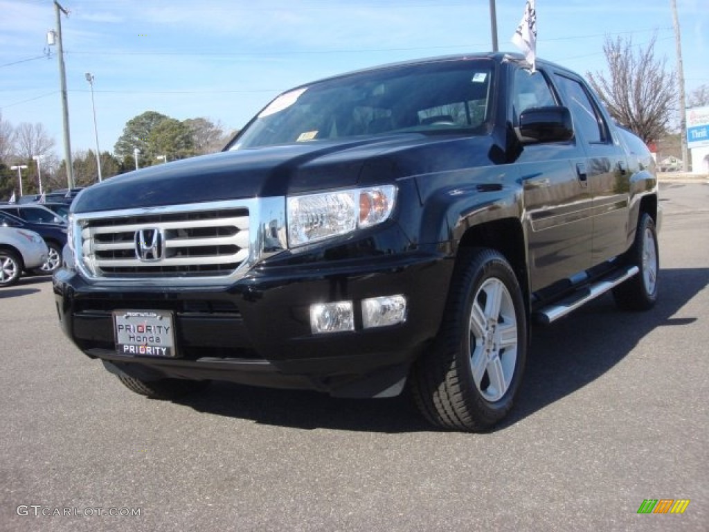 2012 Ridgeline RTL - Crystal Black Pearl / Black photo #1