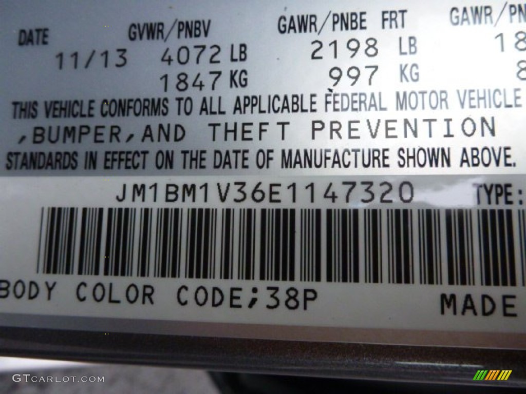 2014 Mazda MAZDA3 s Touring 4 Door Color Code Photos