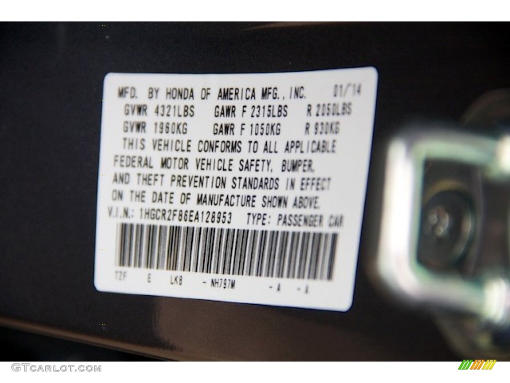 2014 Accord EX-L Sedan - Modern Steel Metallic / Black photo #22