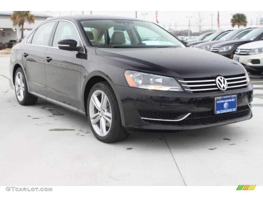 2014 Passat 1.8T SE - Black / Cornsilk Beige photo #1