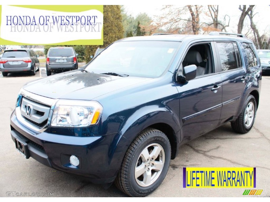 2011 Pilot EX-L 4WD - Bali Blue Pearl / Gray photo #1