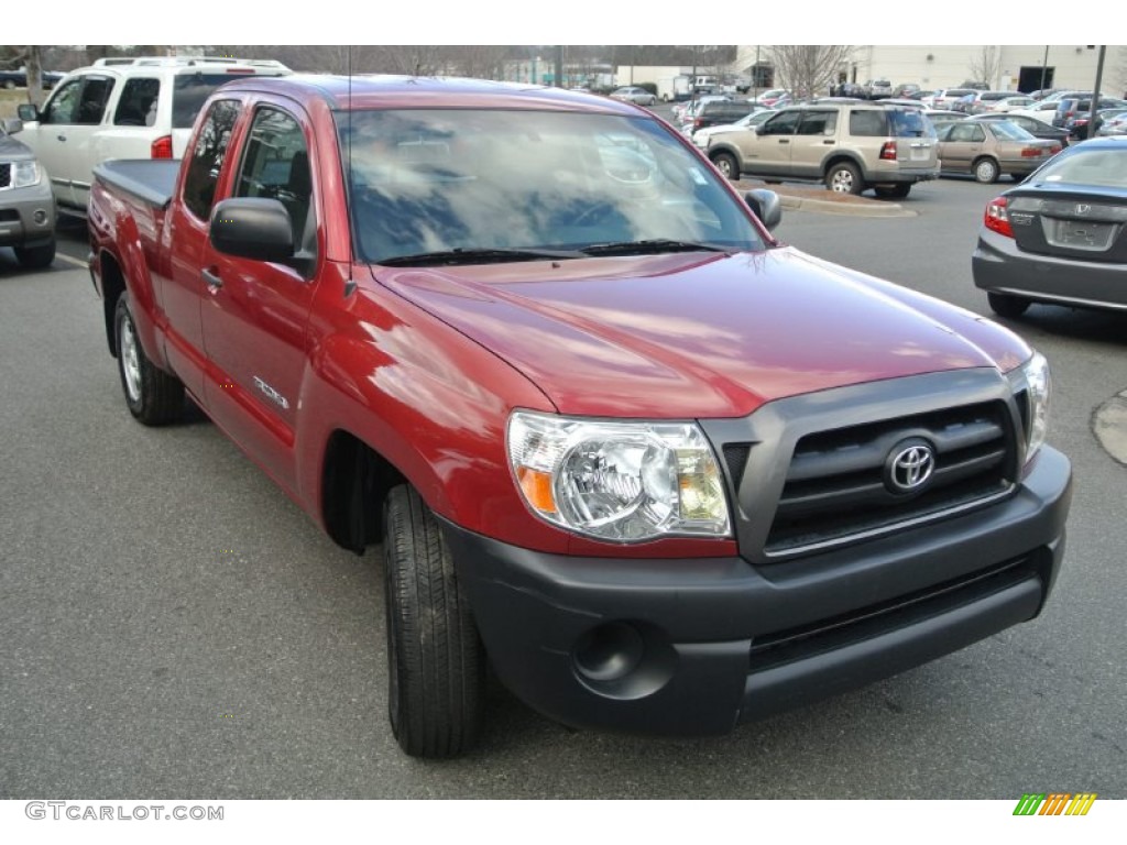 2007 Tacoma Access Cab - Impulse Red Pearl / Graphite Gray photo #2