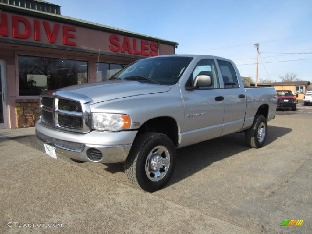 2005 Ram 2500 SLT Quad Cab 4x4 - Bright Silver Metallic / Dark Slate Gray photo #1