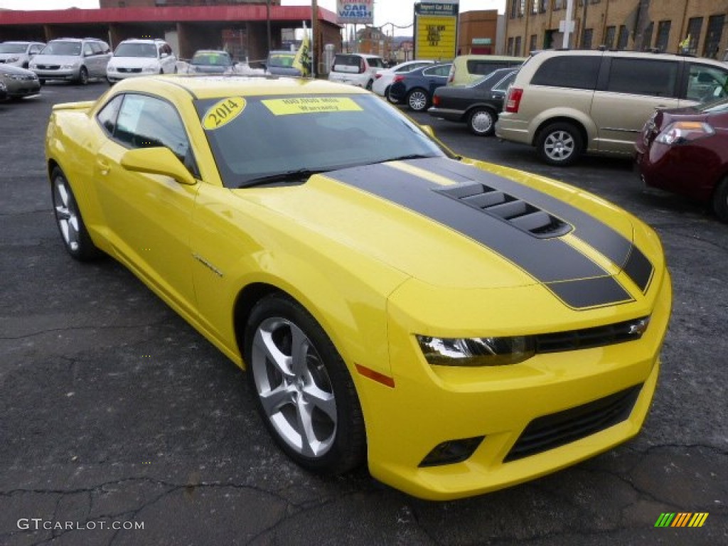 2014 Camaro SS Coupe - Bright Yellow / Black photo #2