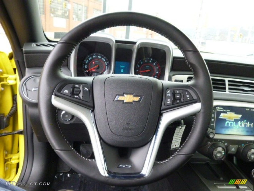 2014 Chevrolet Camaro SS Coupe Black Steering Wheel Photo #90283918