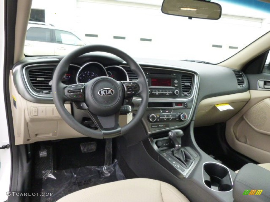 2014 Kia Optima LX Beige Dashboard Photo #90284638