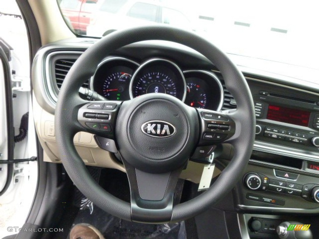 2014 Kia Optima LX Beige Steering Wheel Photo #90284697